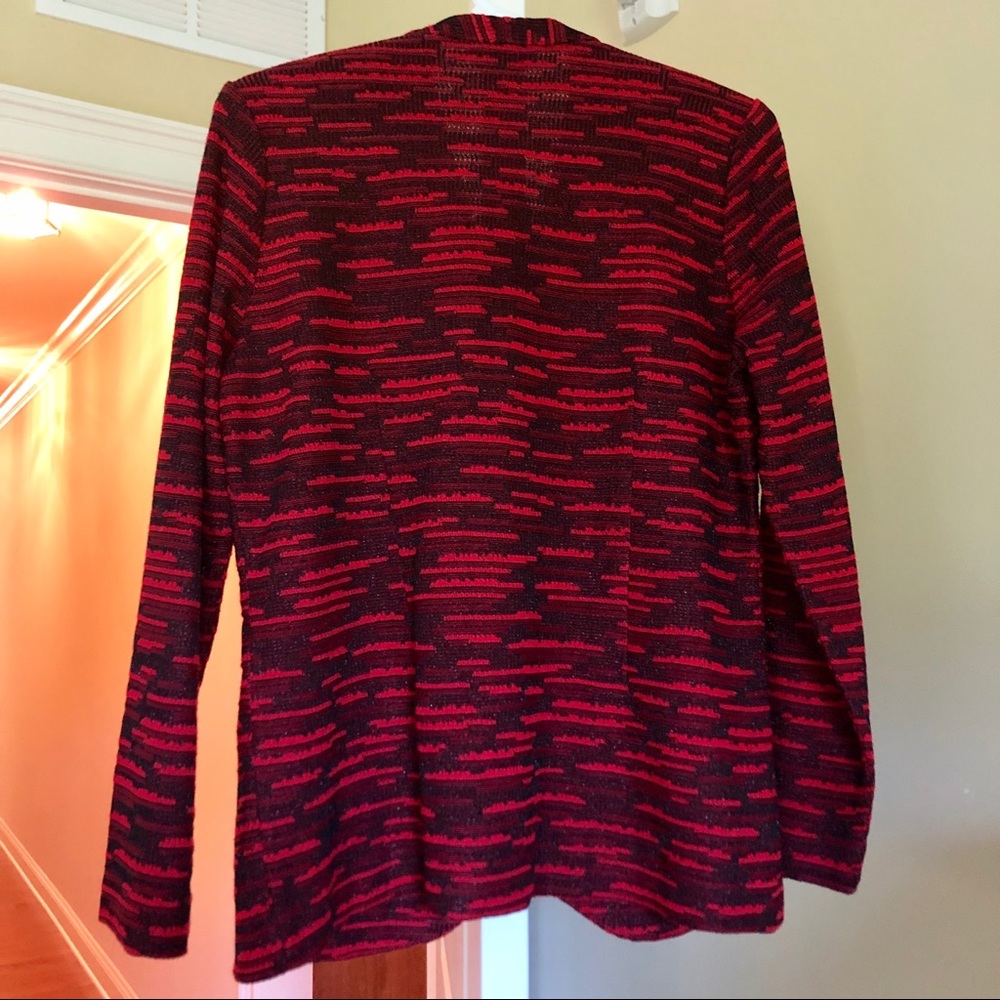 Misook One Button Red + Black Jacket - image 2